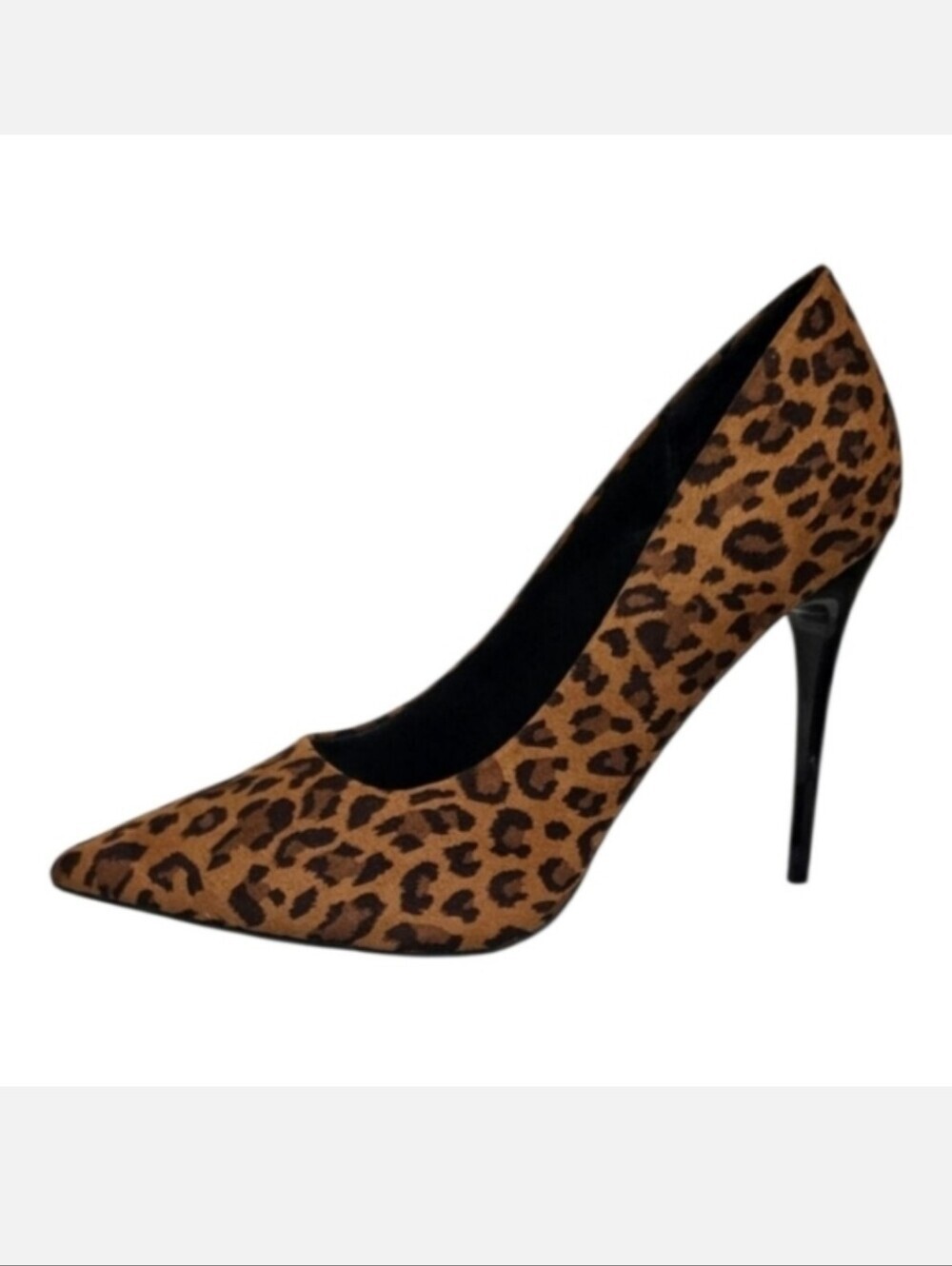 Hot Tomato Leopard Print Pointed Stiletto Pump Heel - Brown & Black Women